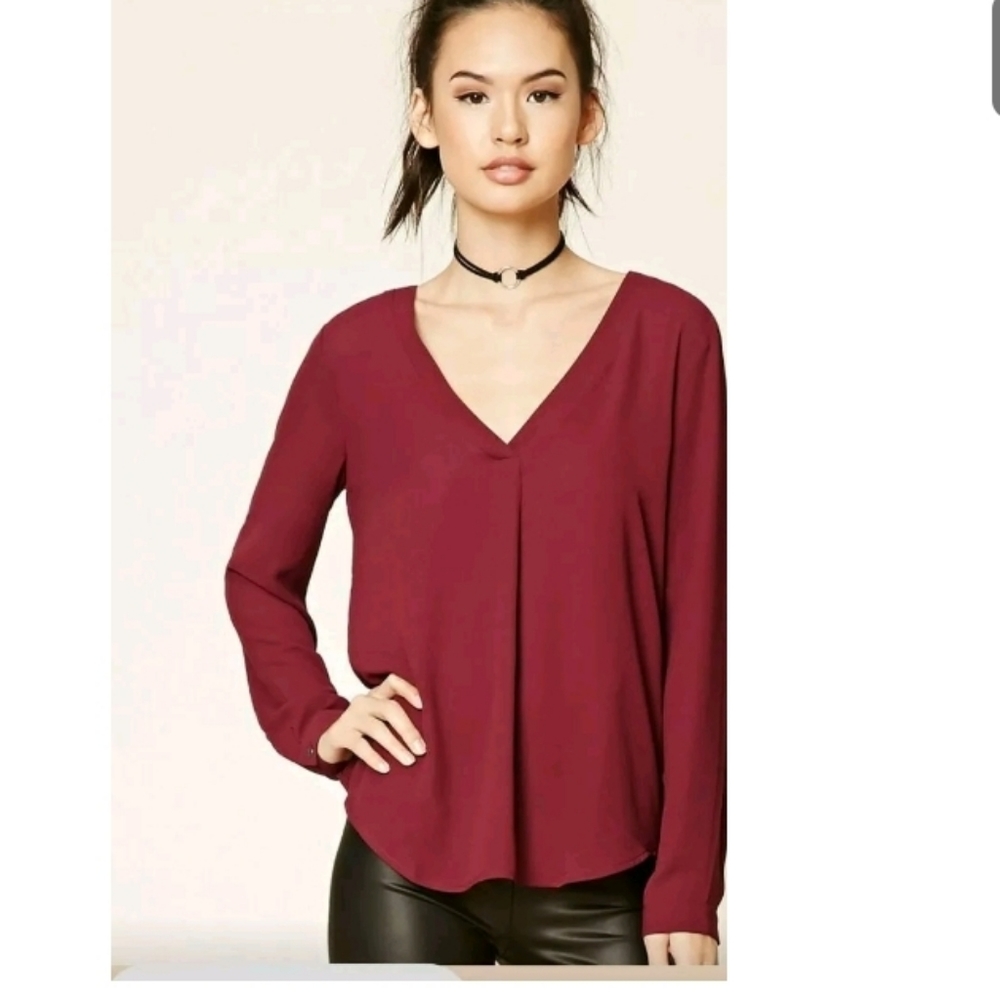 Nwt Forever 21 Small Contemporary Long Sleeve Chif